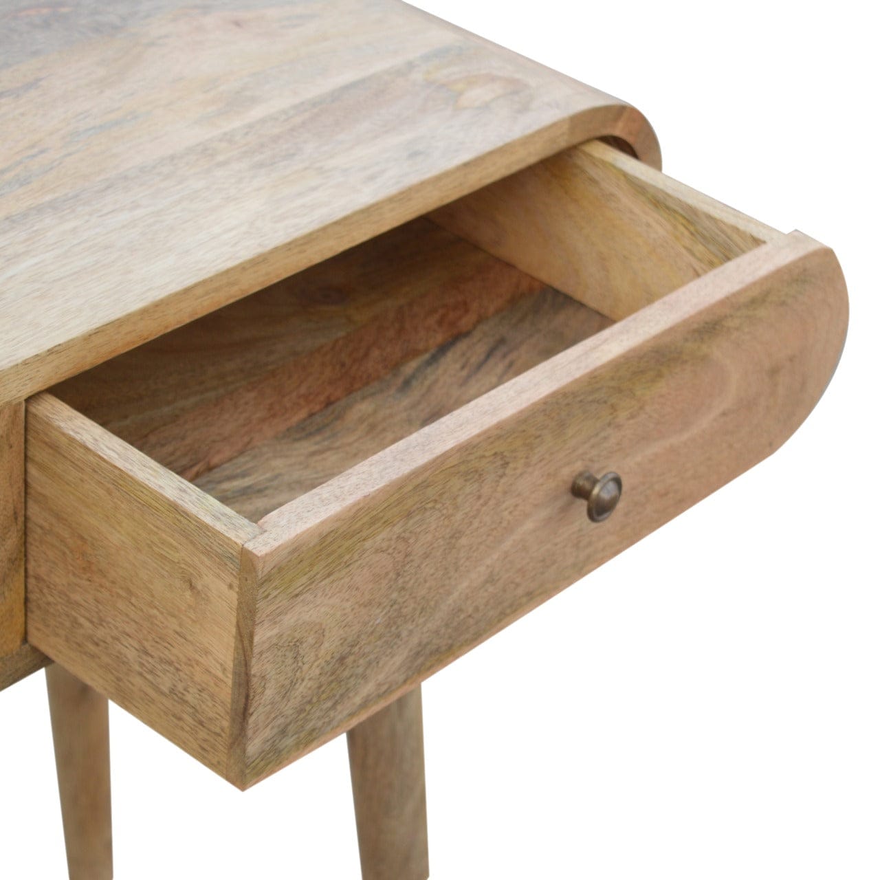 Mid-Century Modern London Console Table - Solid Mango Wood Hallway Console for Entryway - product view 5 showing...