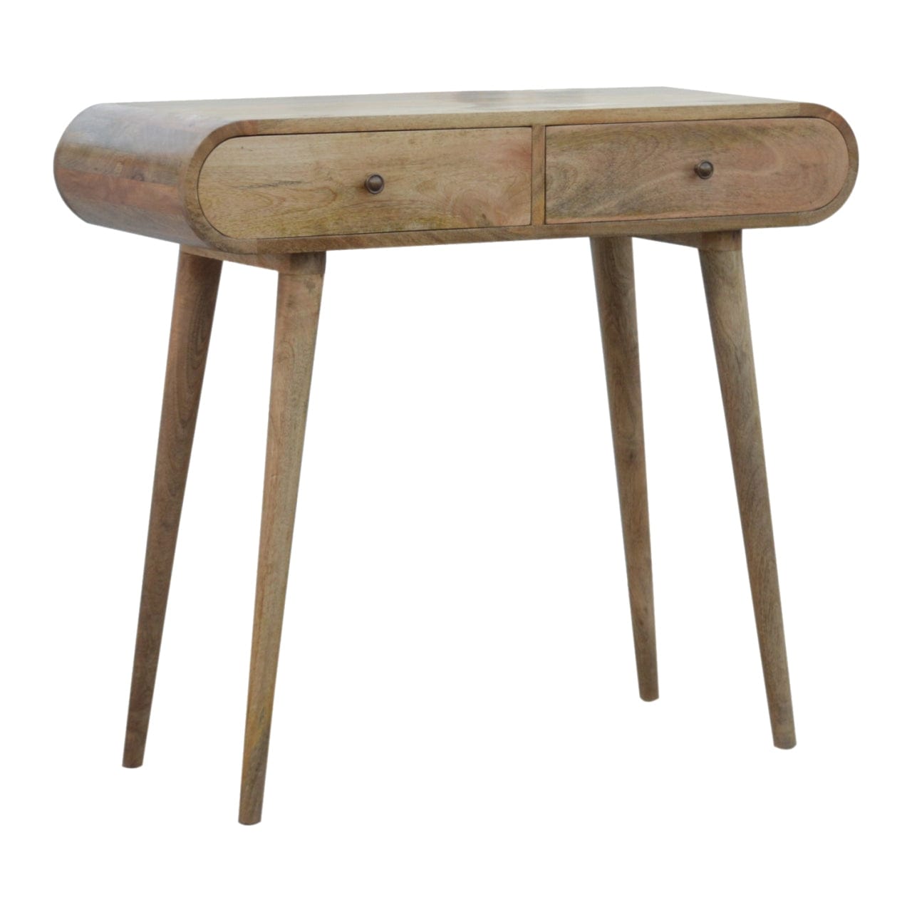 Mid-Century Modern London Console Table - Solid Mango Wood Hallway Console for Entryway - product view 2 showing...