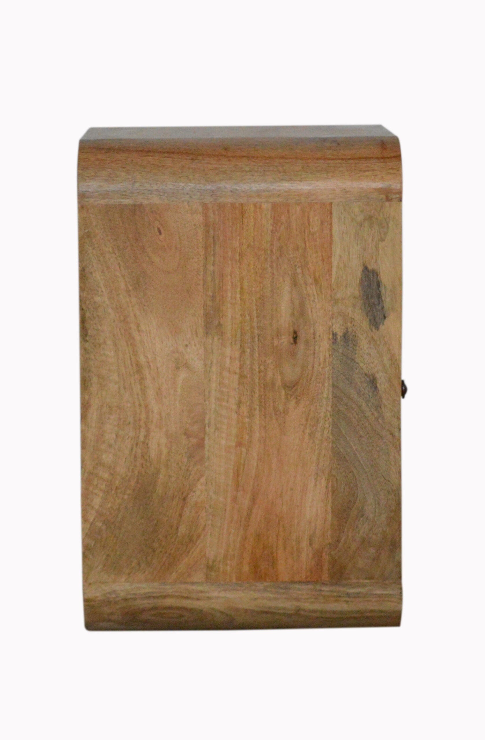 London Nightstand - Solid Mango Wood Bedside Table for Bedroom - product view 7 showing handcrafted solid mango wood...
