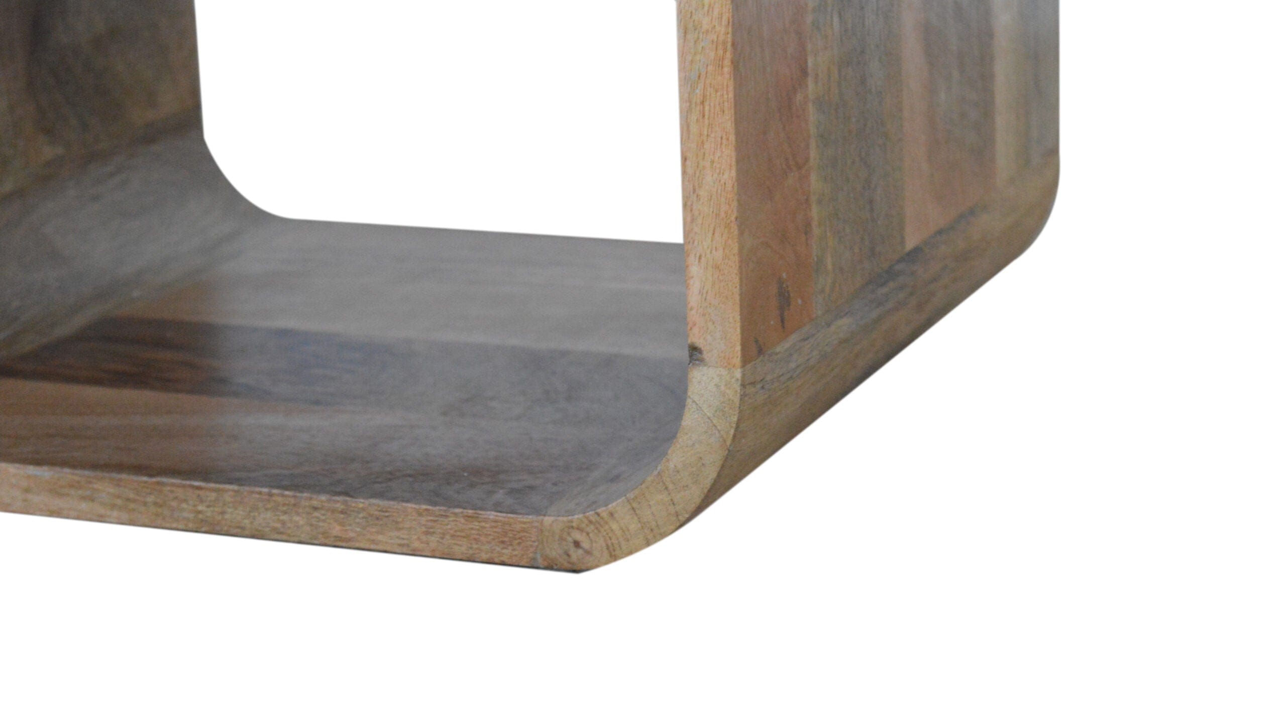 London Nightstand - Solid Mango Wood Bedside Table for Bedroom - product view 6 showing handcrafted solid mango wood...