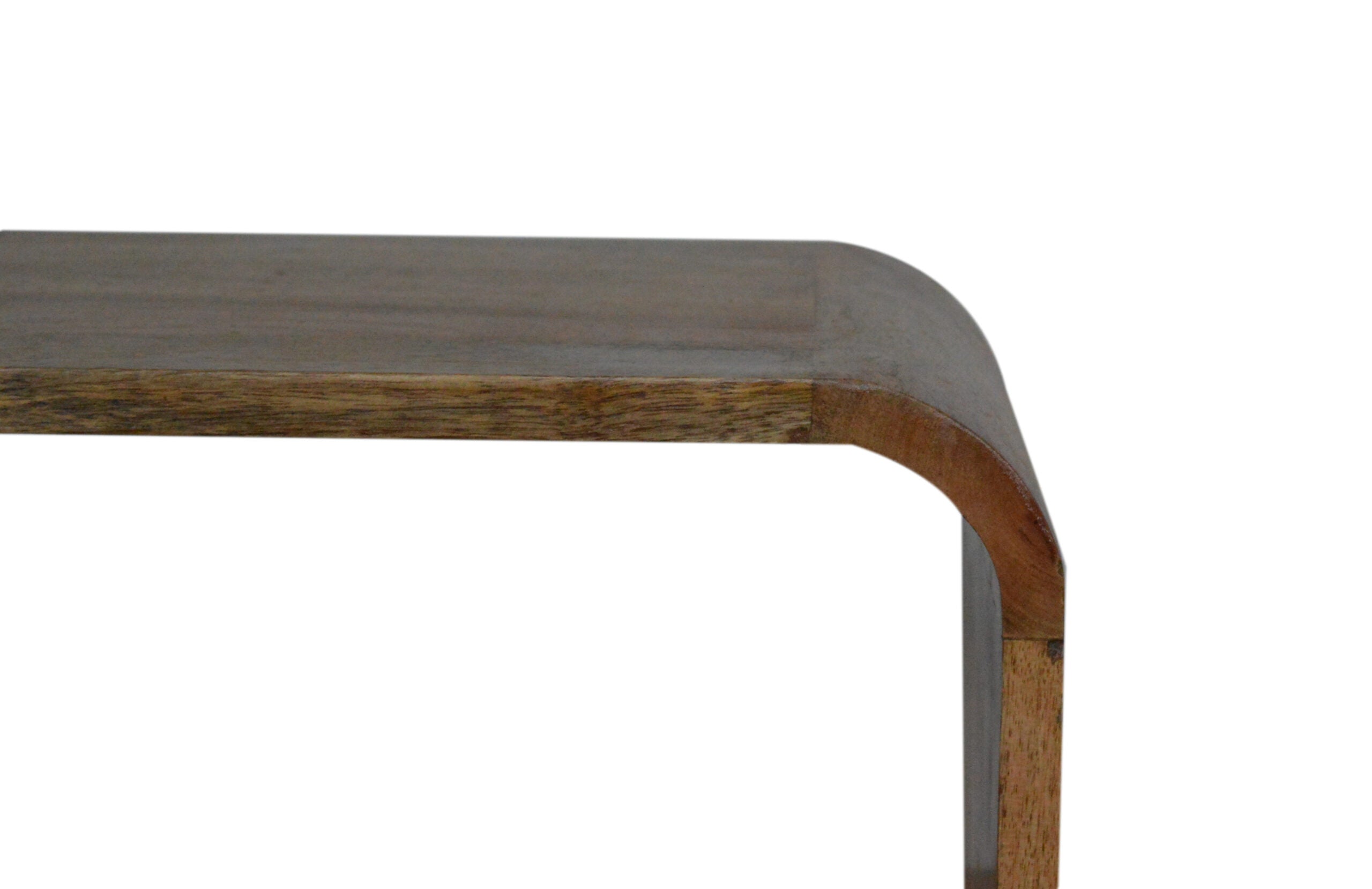 London Nightstand - Solid Mango Wood Bedside Table for Bedroom - product view 4 showing handcrafted solid mango wood...