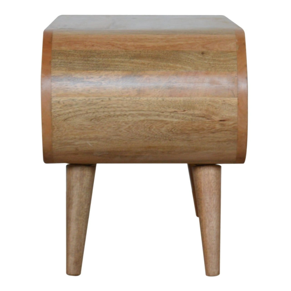Mid-Century Modern London TV Stand - Solid Mango Wood Entertainment Center for Living Room - product view 7 showing...