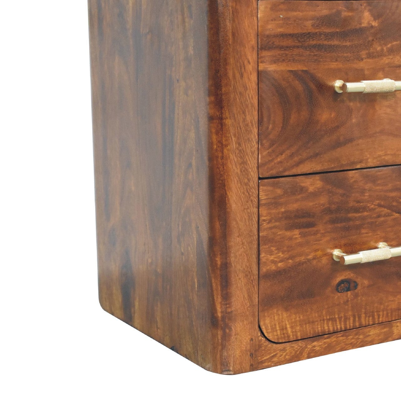 Mid-Century Modern Luca TV Stand - Solid Mango Wood Entertainment Center for Living Room - product view 9 showing...