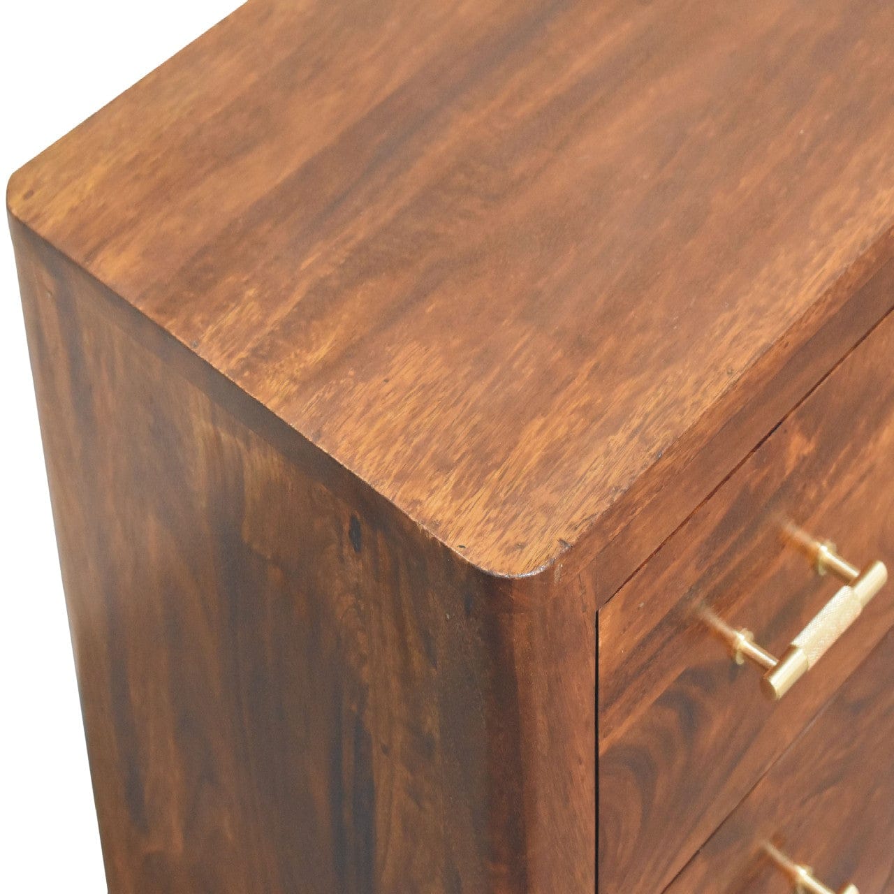 Mid-Century Modern Luca TV Stand - Solid Mango Wood Entertainment Center for Living Room - product view 7 showing...