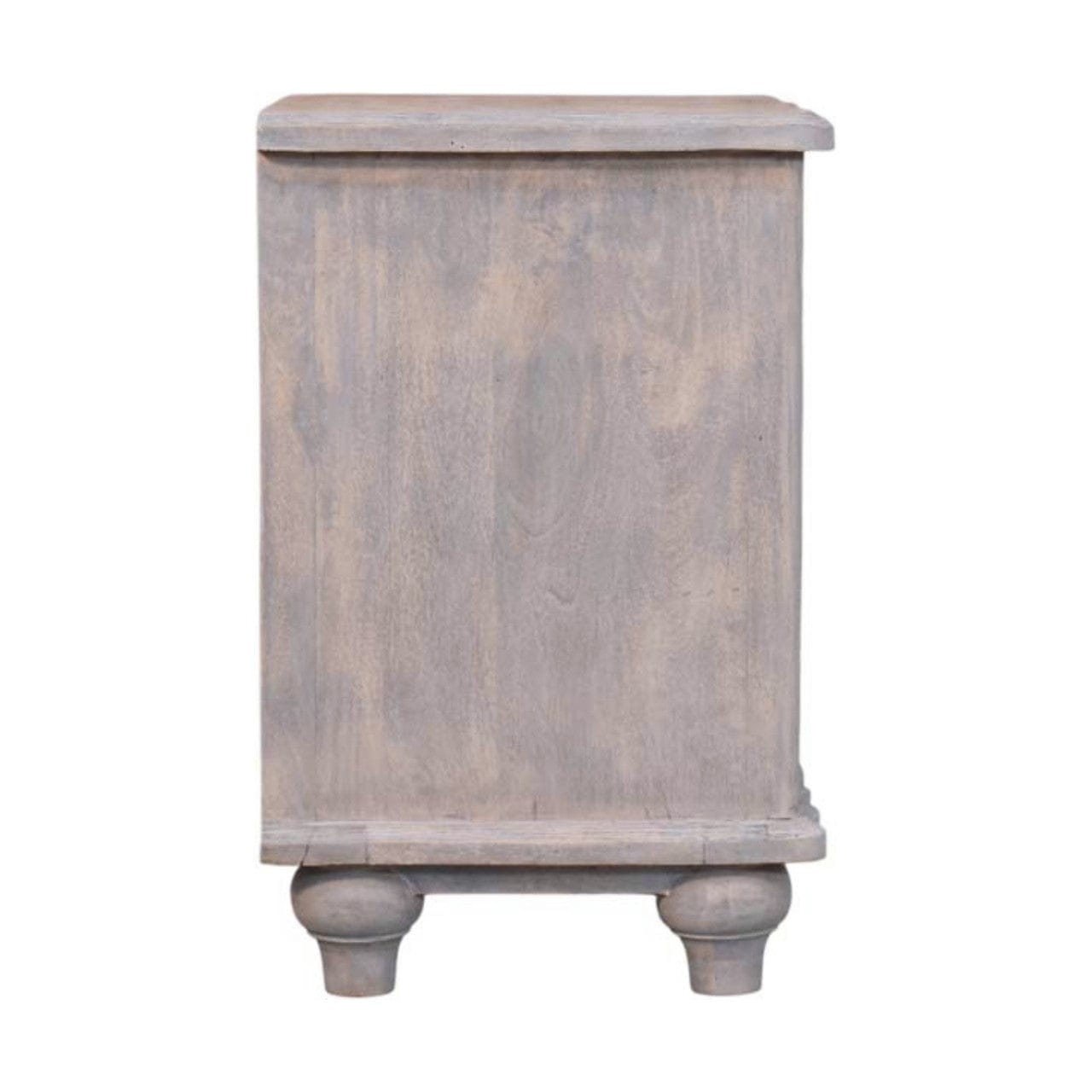 Lucia Nightstand - Solid Mango Wood Bedside Table for Bedroom - product view 9 showing handcrafted solid mango wood...