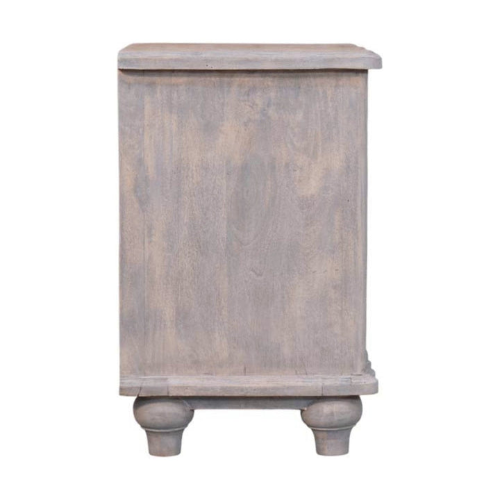 Lucia Nightstand - Solid Mango Wood Bedside Table for Bedroom - product view 9 showing handcrafted solid mango wood...