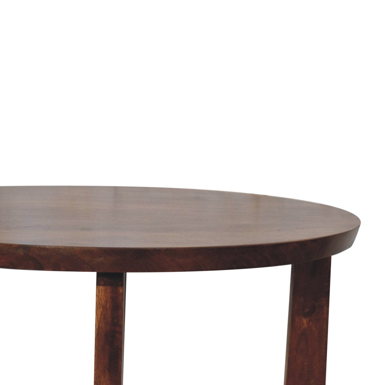 Mid-Century Modern Lulu End Table - Solid Mango Wood Side Table for Living Room - product view 5 showing handcrafted...