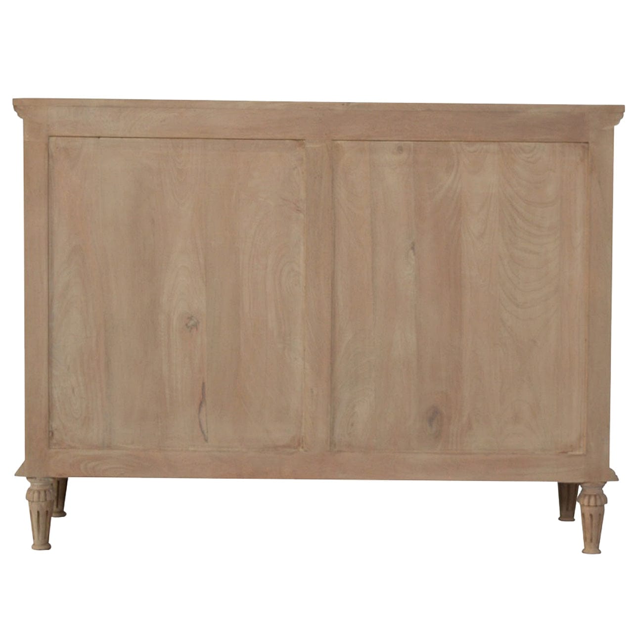 Mid-Century Modern Mango Wood Dresser - Solid Mango Wood Storage Chest for Bedroom - product view 7 showing handcrafted...