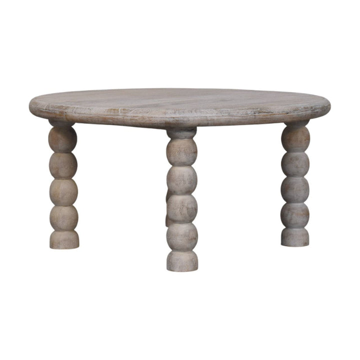 Rustic Marcellus Coffee Table - Solid Mango Wood Center Table for Living Room - product view 8 showing handcrafted solid...