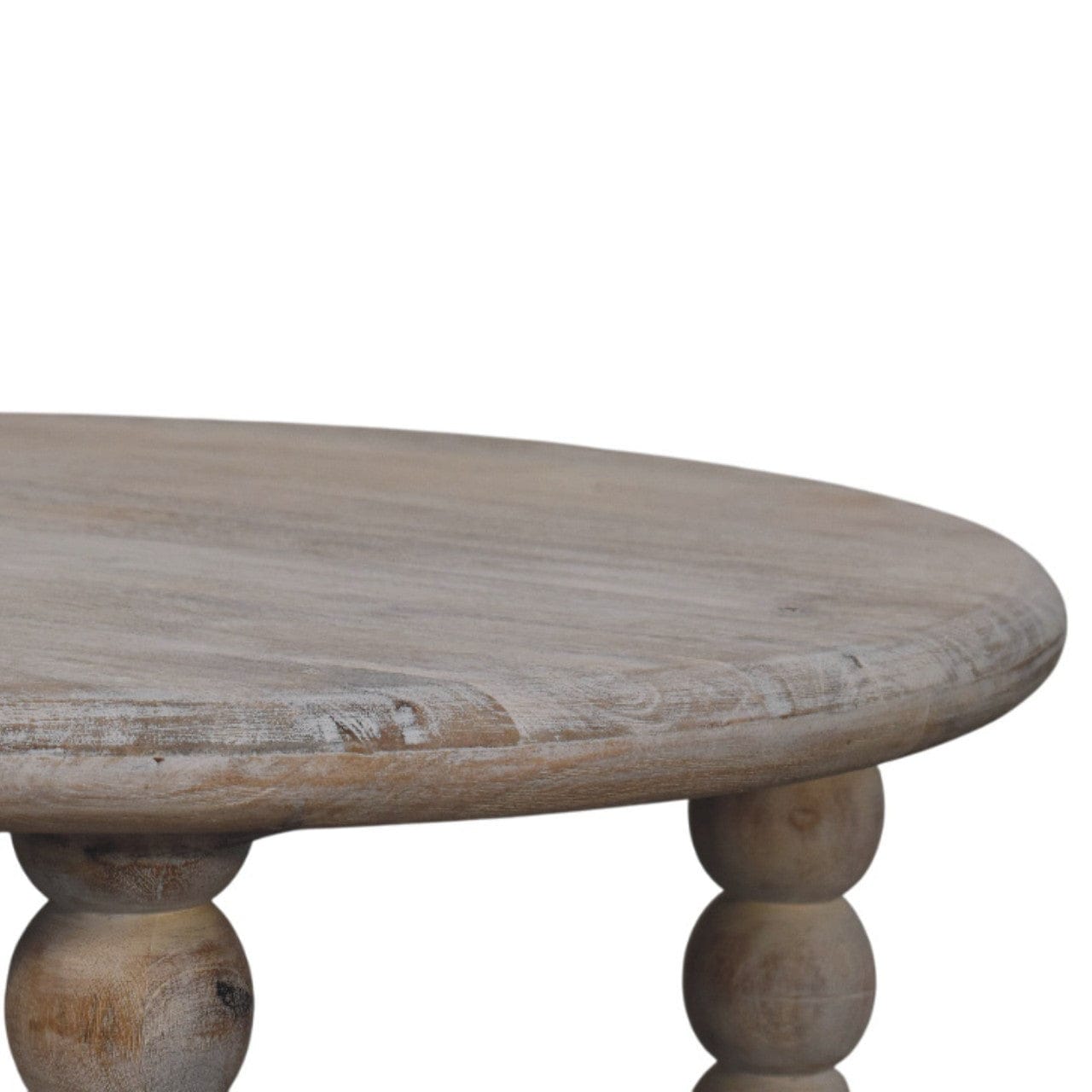 Rustic Marcellus Coffee Table - Solid Mango Wood Center Table for Living Room - product view 6 showing handcrafted solid...