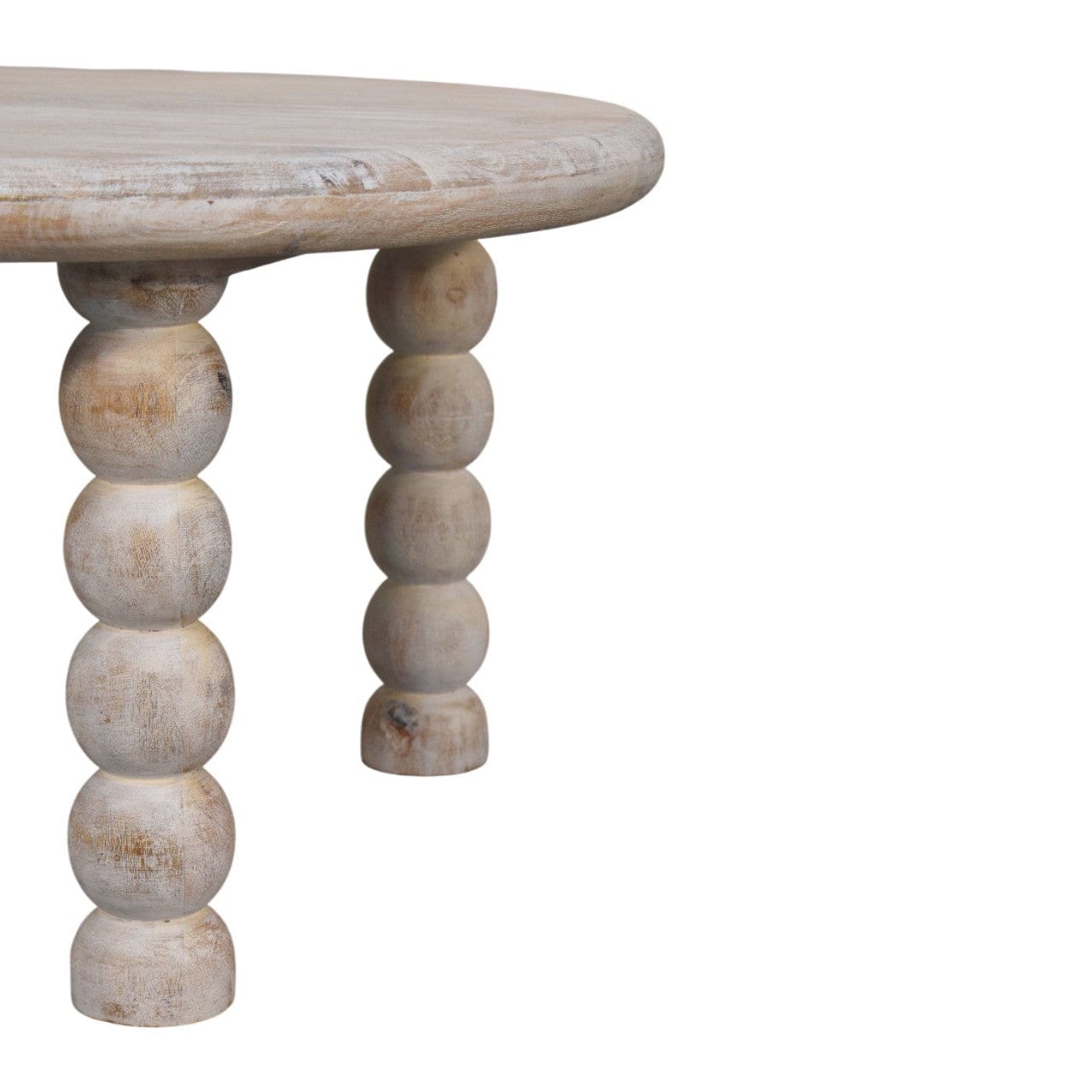 Rustic Marcellus Coffee Table - Solid Mango Wood Center Table for Living Room - product view 5 showing handcrafted solid...