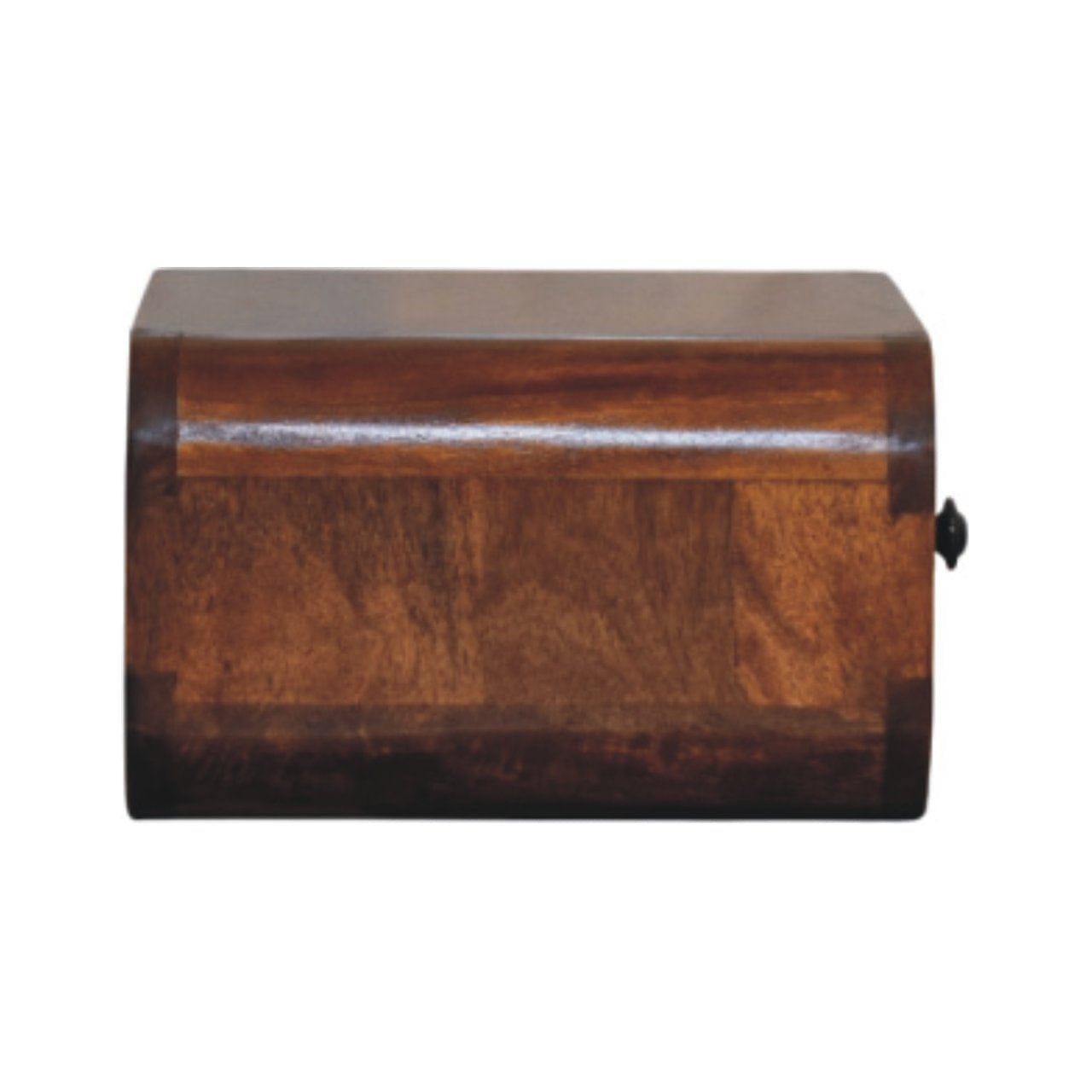 Mini Wall-Mounted Chestnut 1 Drawer Nightstand - Solid Mango Wood Bedside Table for Bedroom - product view 8 showing...
