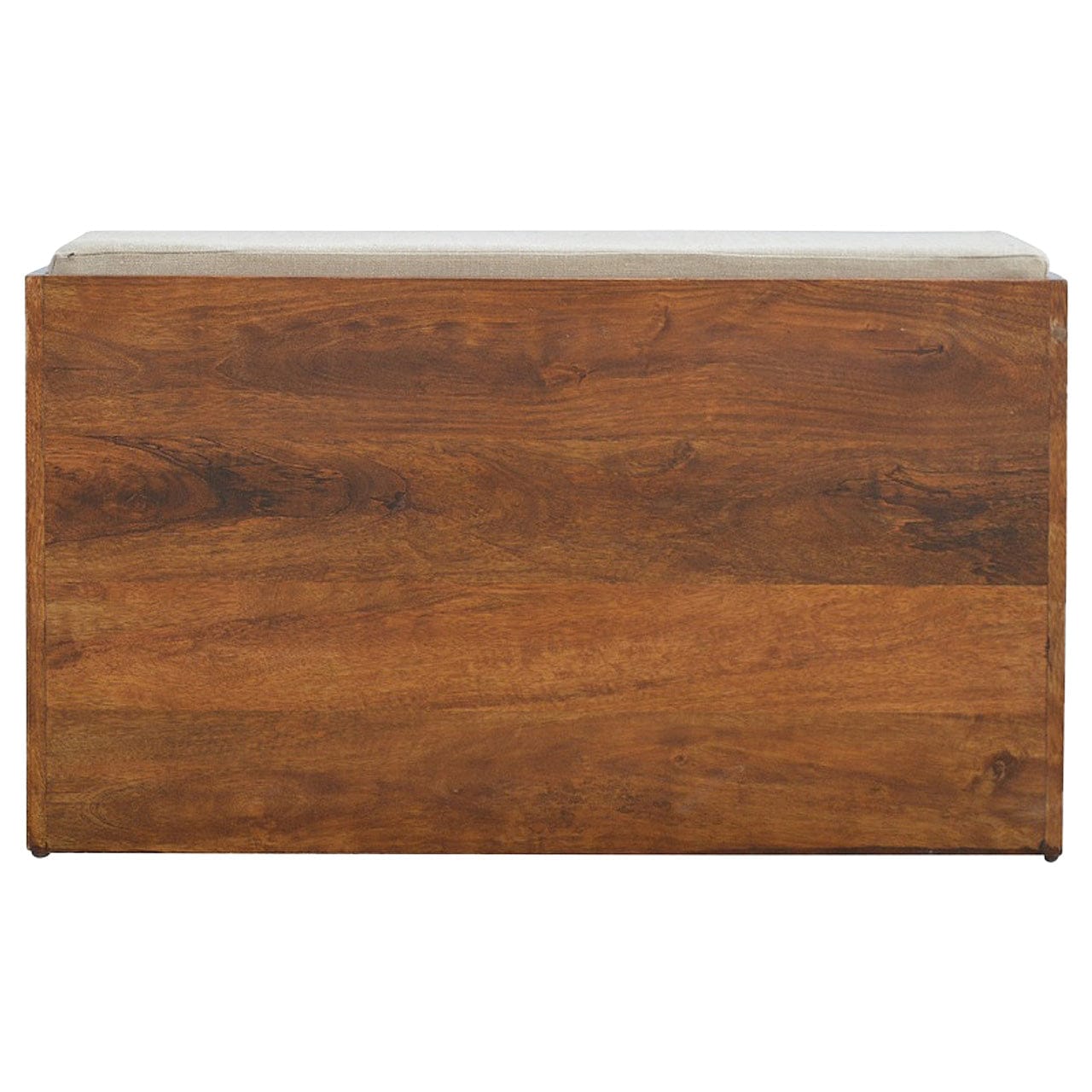 Rustic Mud Linen Shoe Bench - Solid Mango Wood Seating Furniture for Entryway - product view 8 showing handcrafted solid...