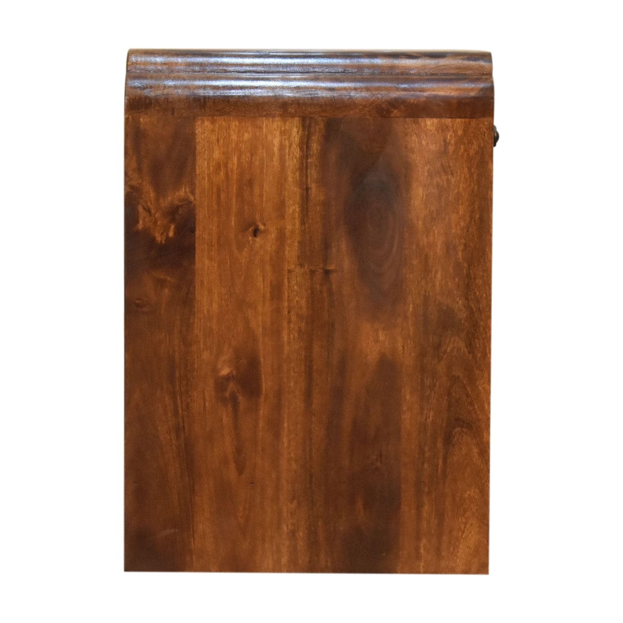 Mid-Century Modern Newton Nightstand - Solid Mango Wood Bedside Table for Bedroom - product view 8 showing handcrafted...