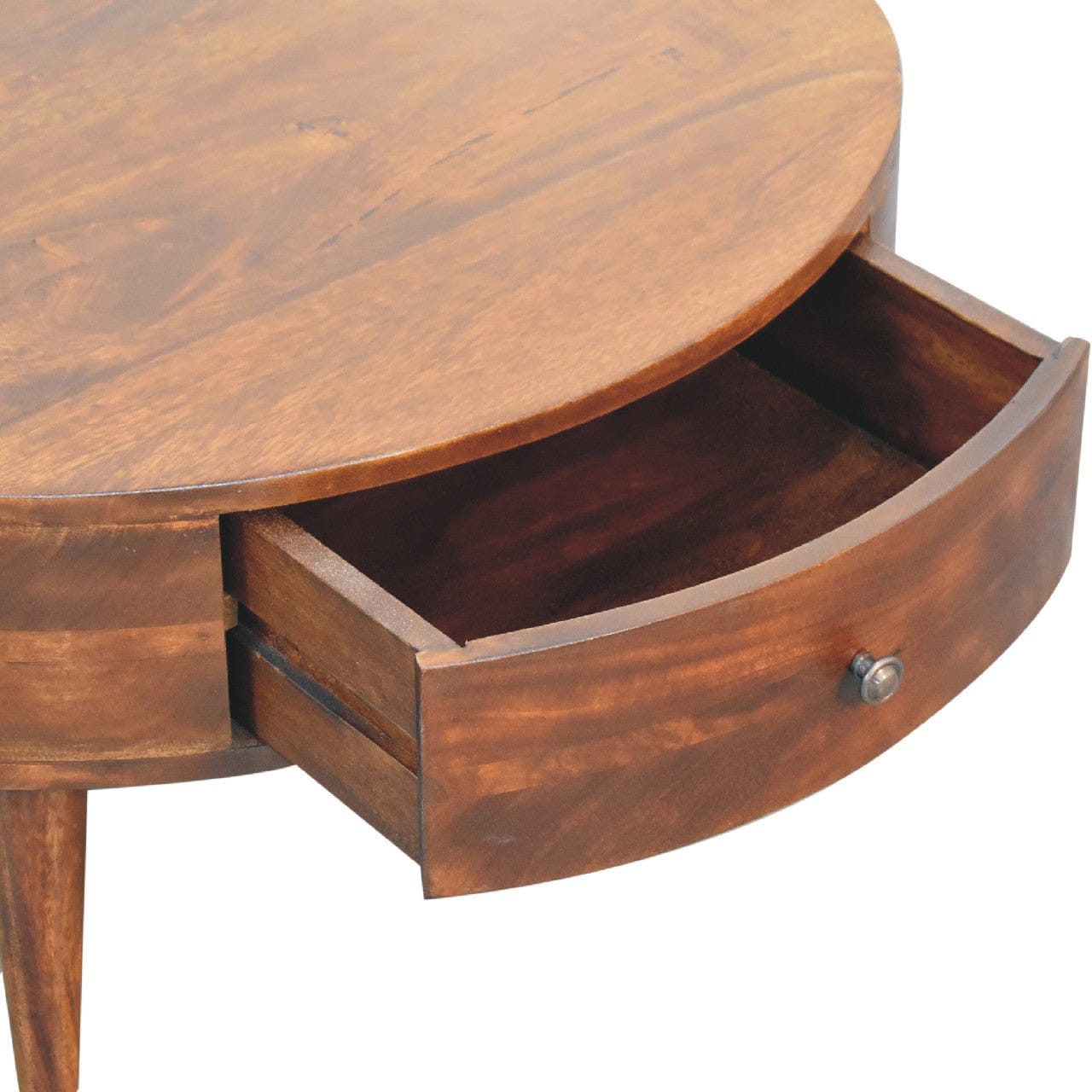Mid-Century Modern Odyssey Coffee Table - Solid Mango Wood Center Table for Living Room - product view 5 showing...