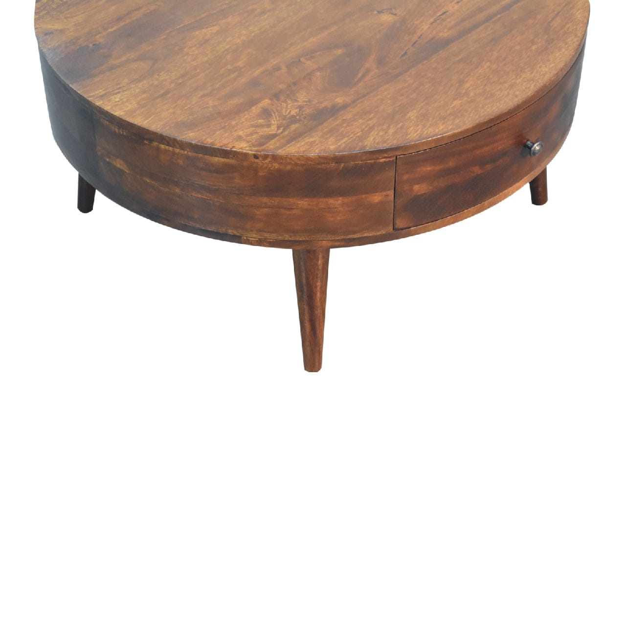Mid-Century Modern Odyssey Coffee Table - Solid Mango Wood Center Table for Living Room - product view 4 showing...