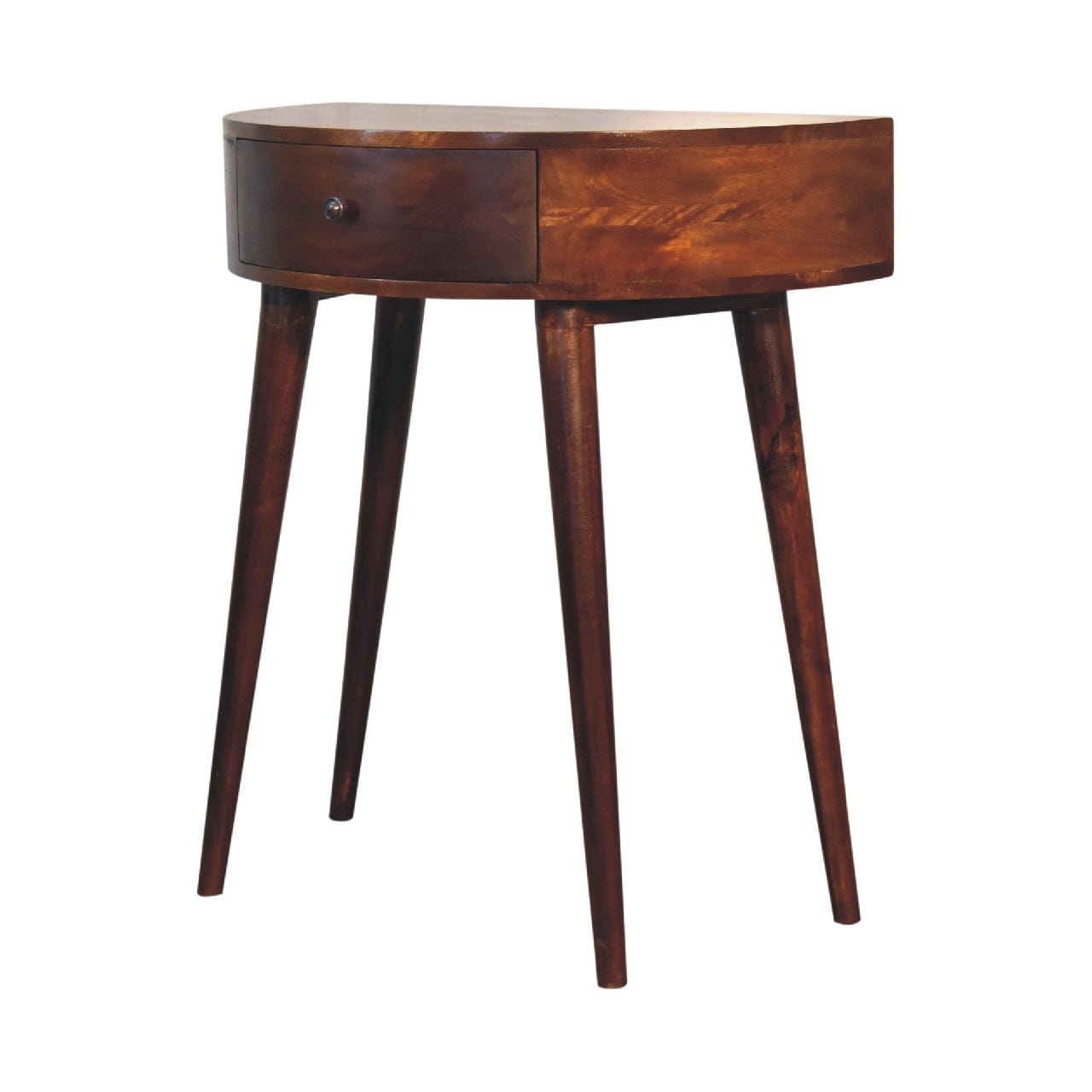 Mid-Century Modern Console Table - Solid Mango Wood Hallway Console for Entryway - product view 9 showing handcrafted...