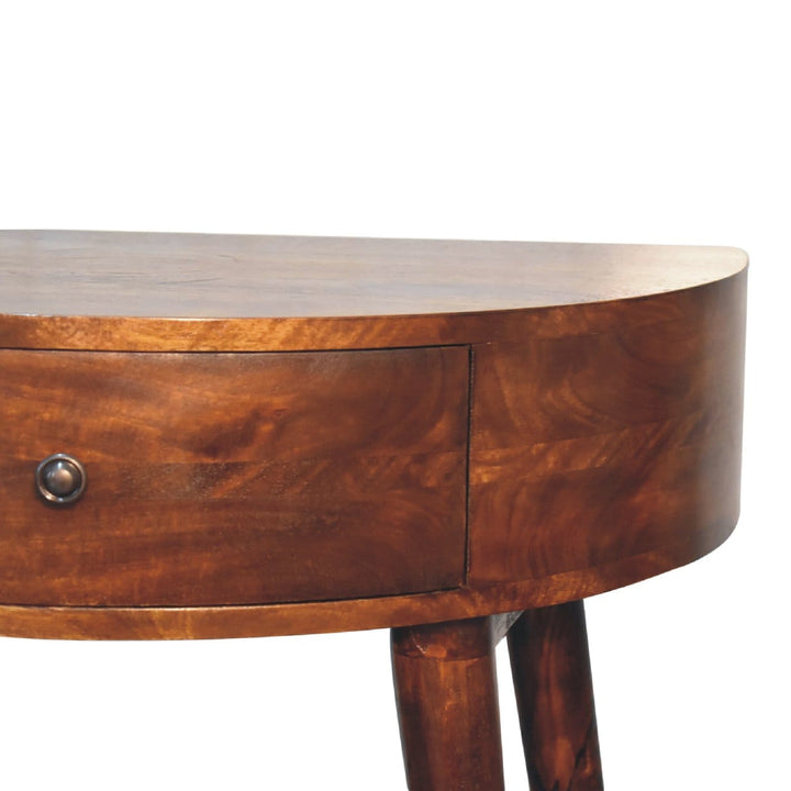 Mid-Century Modern Console Table - Solid Mango Wood Hallway Console for Entryway - product view 7 showing handcrafted...
