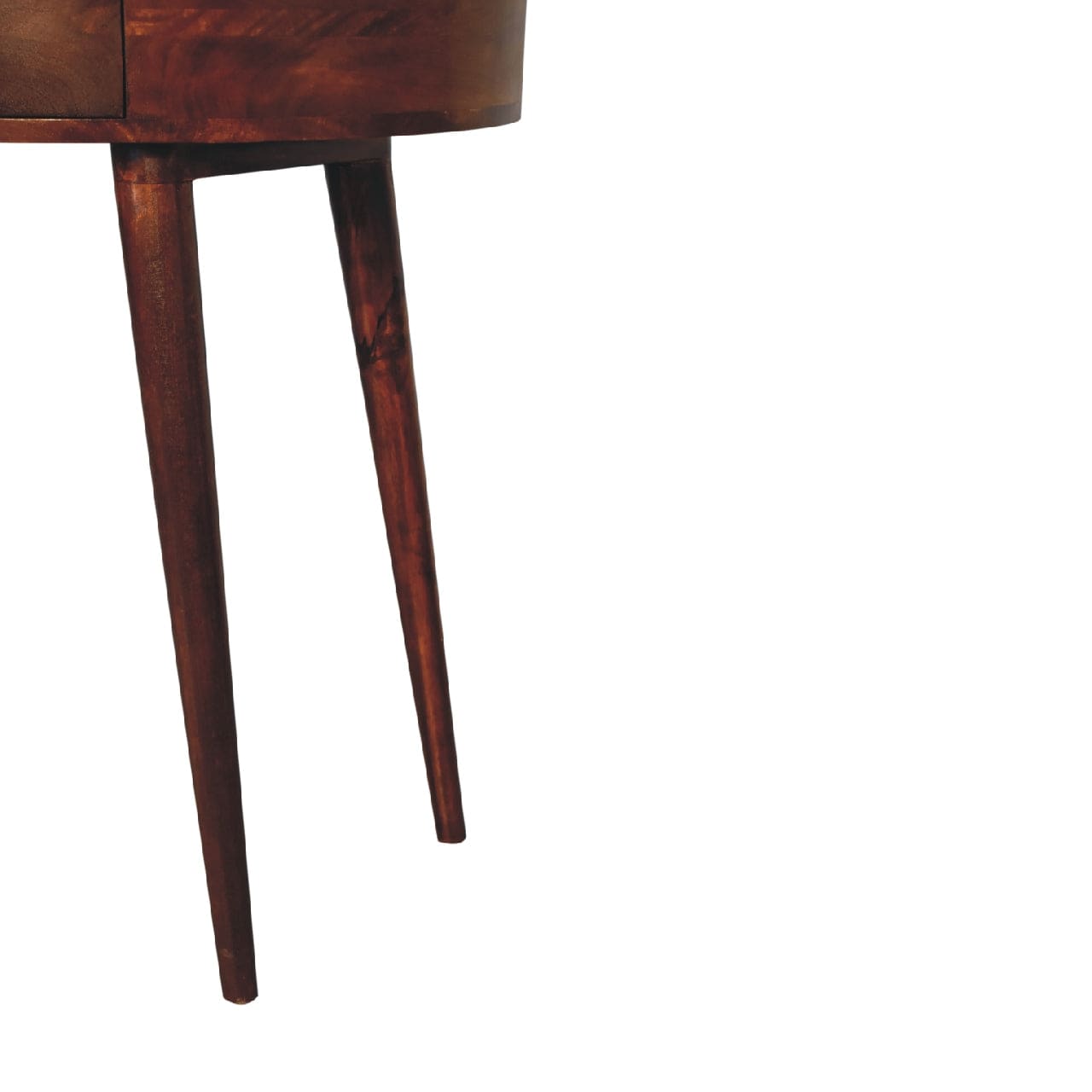 Mid-Century Modern Console Table - Solid Mango Wood Hallway Console for Entryway - product view 4 showing handcrafted...