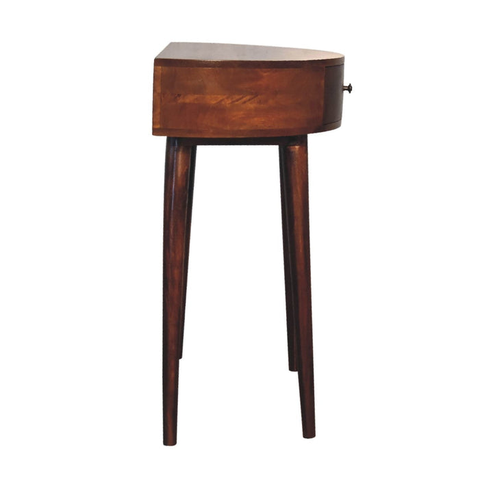 Mid-Century Modern Console Table - Solid Mango Wood Hallway Console for Entryway - product view 3 showing handcrafted...