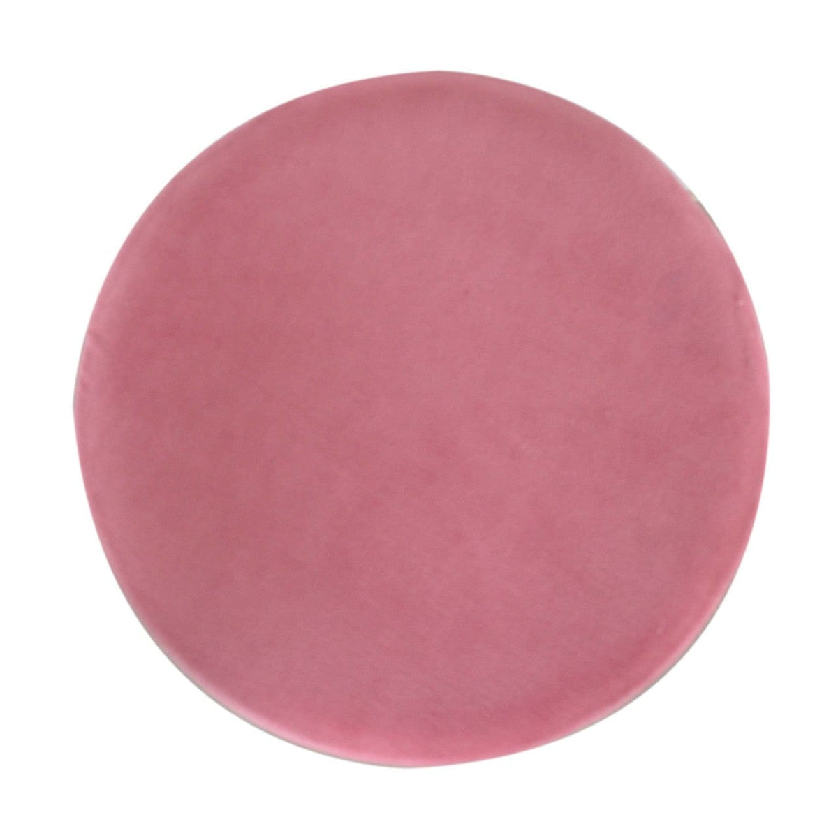 Mid-Century Modern Pink Footstool - Solid Mango Wood Accent Stool for Living Room - product view 7 showing handcrafted...
