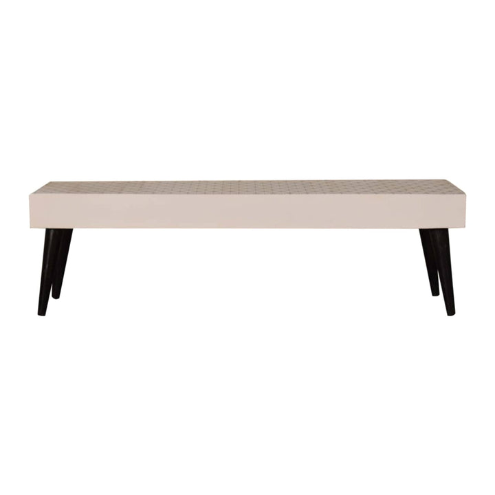 Mid-Century Modern Prima Coffee Table - Solid Mango Wood Center Table for Living Room - main view showing handcrafted...