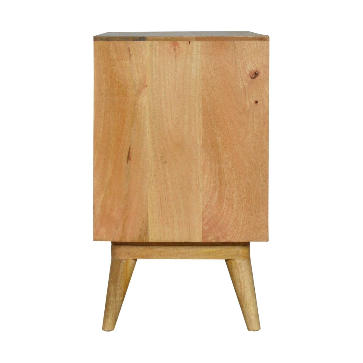 Mid-Century Modern Sliding Sideboard - Solid Mango Wood Buffet Cabinet for Dining Room - product view 7 showing...