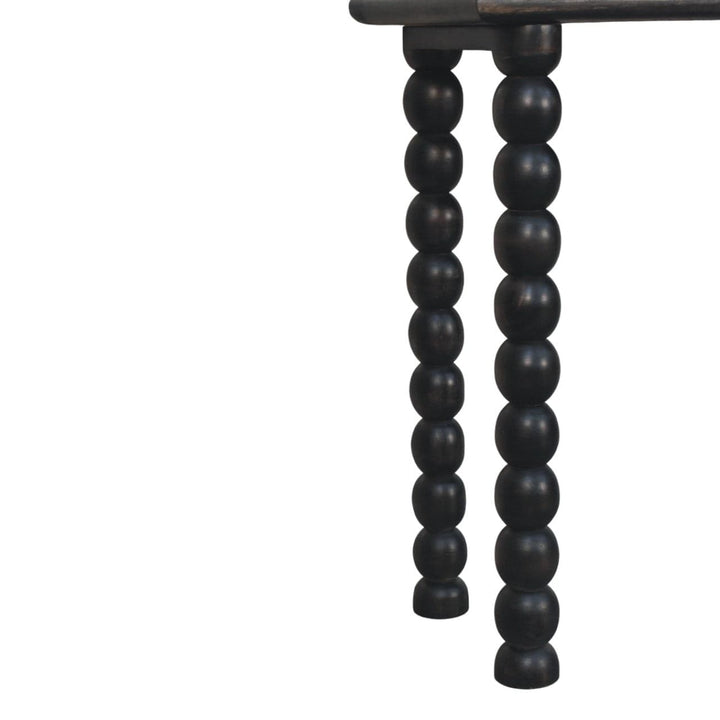 Mid-Century Modern Soba Ball Console - Entryway & Hallway Table in Solid Mango Wood - product view 7 showing handcrafted...