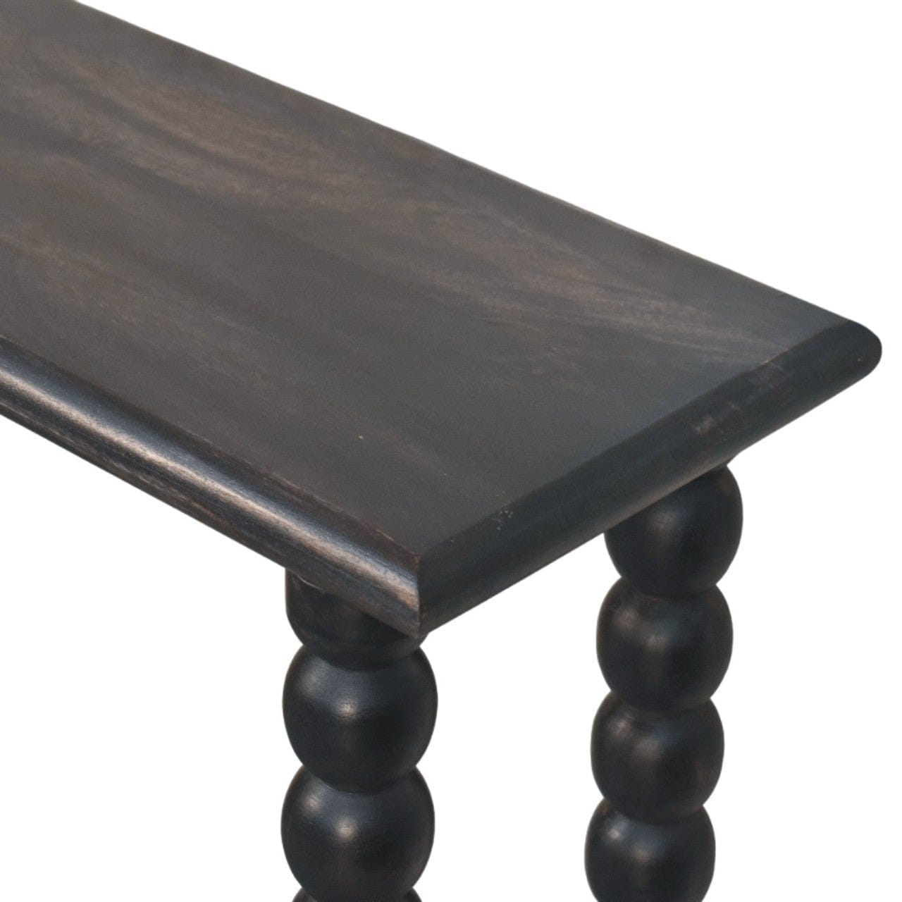 Mid-Century Modern Soba Ball Console - Entryway & Hallway Table in Solid Mango Wood - product view 5 showing handcrafted...