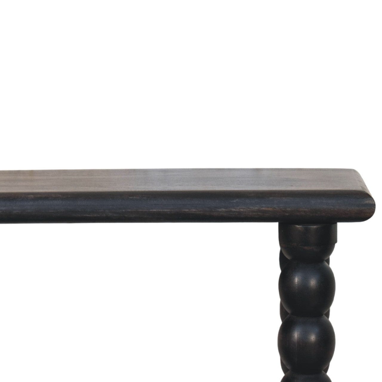 Mid-Century Modern Soba Ball Console - Entryway & Hallway Table in Solid Mango Wood - product view 4 showing handcrafted...
