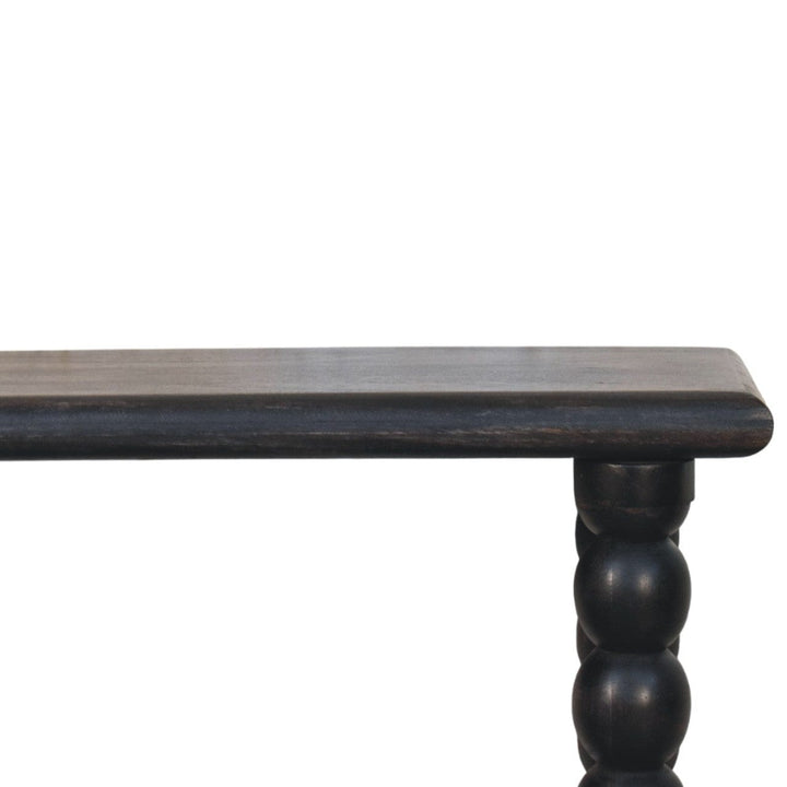 Mid-Century Modern Soba Ball Console - Entryway & Hallway Table in Solid Mango Wood - product view 4 showing handcrafted...