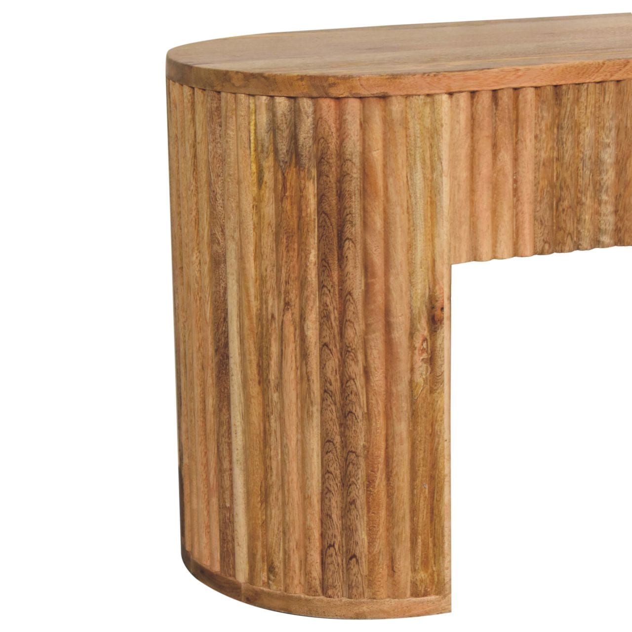 Rustic Soba Straight TV Stand - Solid Mango Wood Entertainment Center for Living Room - product view 8 showing...