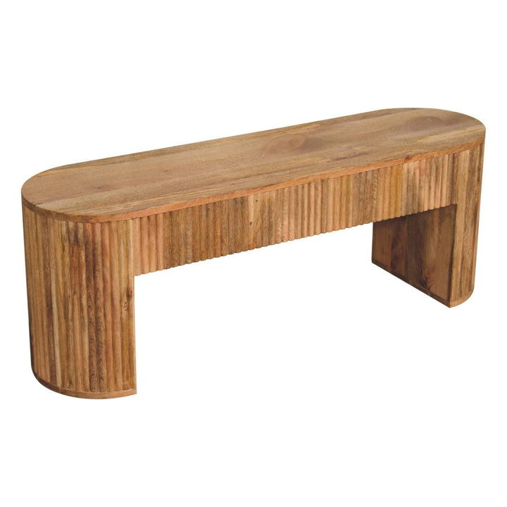 Rustic Soba Straight TV Stand - Solid Mango Wood Entertainment Center for Living Room - product view 7 showing...
