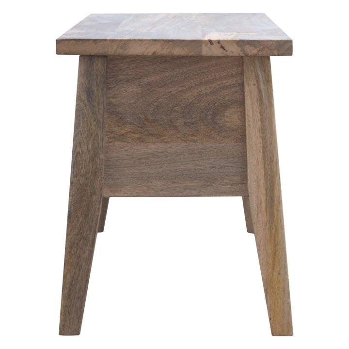 Solid Wood Lid Up Storage Bench - Solid Mango Wood Seating Furniture for Entryway - product view 10 showing handcrafted...