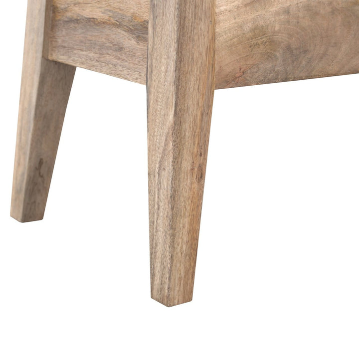 Solid Wood Lid Up Storage Bench - Solid Mango Wood Seating Furniture for Entryway - product view 9 showing handcrafted...