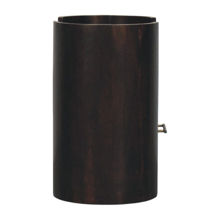 Valencia Nightstand - Solid Mango Wood Bedside Table for Bedroom - product view 8 showing handcrafted solid mango wood...