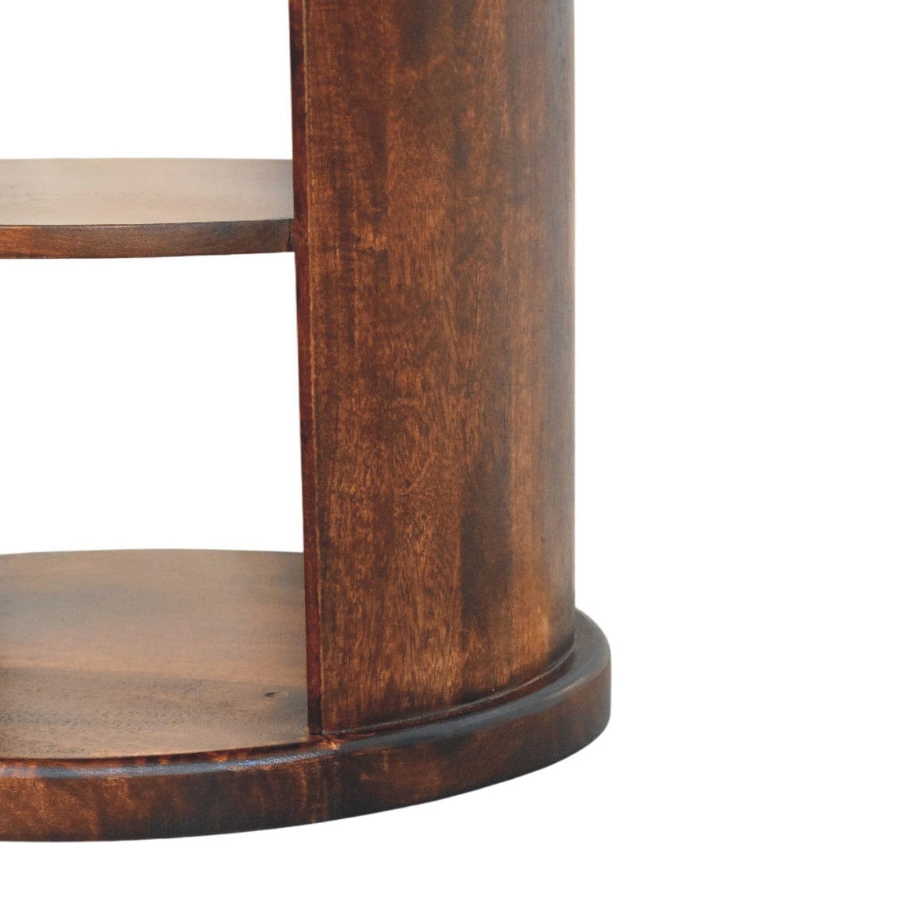 Rustic Ventura End Table - Solid Mango Wood Side Table for Living Room - product view 6 showing handcrafted solid mango...