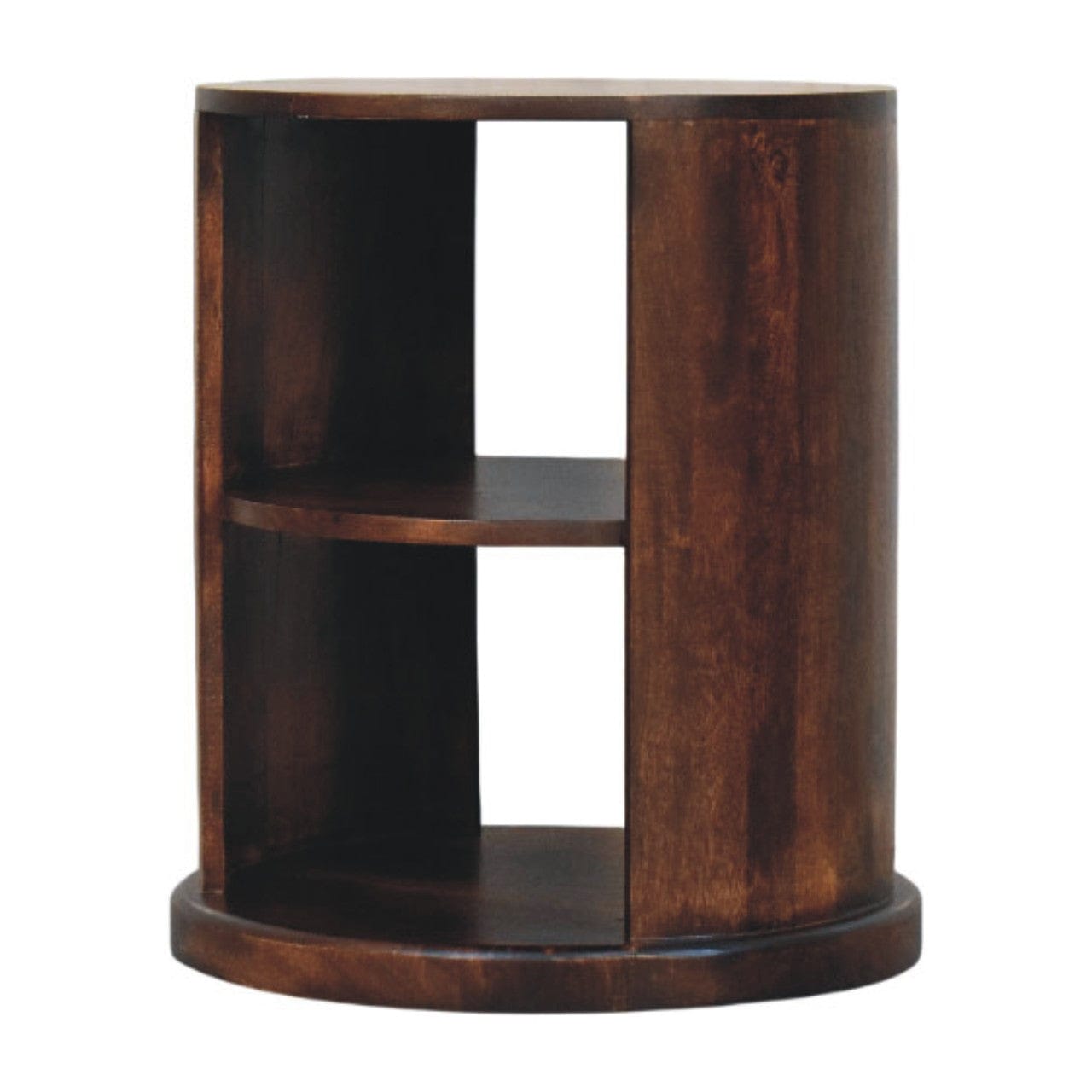 Rustic Ventura End Table - Solid Mango Wood Side Table for Living Room - product view 2 showing handcrafted solid mango...
