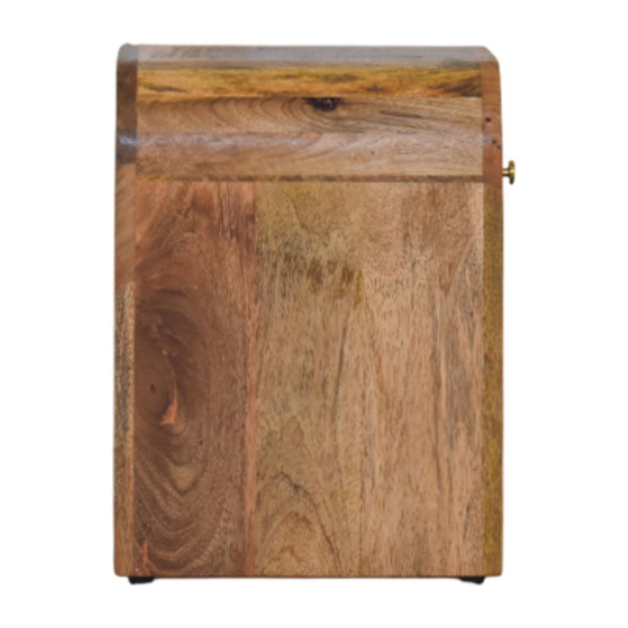 Mini Darcy Oak-ish Nightstand - Solid Mango Wood Bedside Table for Bedroom - product view 8 showing handcrafted solid...