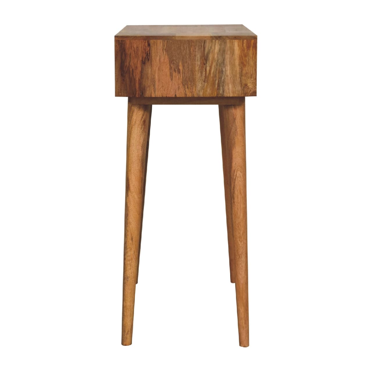 Mini Pink Dressing Table - Solid Mango Wood Vanity Table for Bedroom - product view 9 showing handcrafted solid mango...