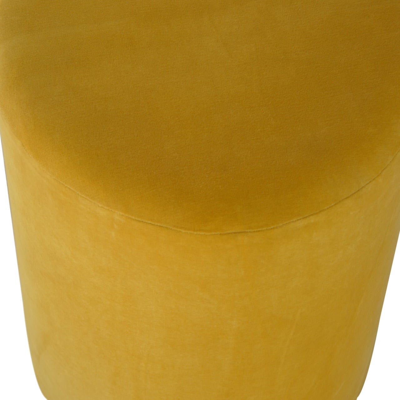 Mustard In818 Velvet Footstool - Solid Mango Wood Accent Stool for Living Room - product view 7 showing handcrafted solid...