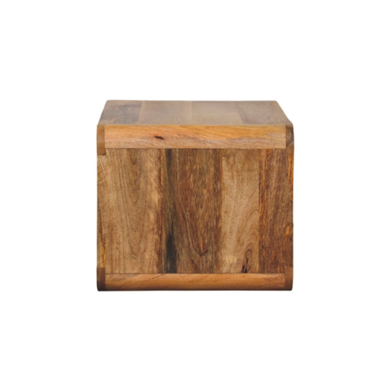 Avora Wall-Mounted Oak-ish Nightstand - Solid Mango Wood Bedside Table for Bedroom - product view 7 showing handcrafted...