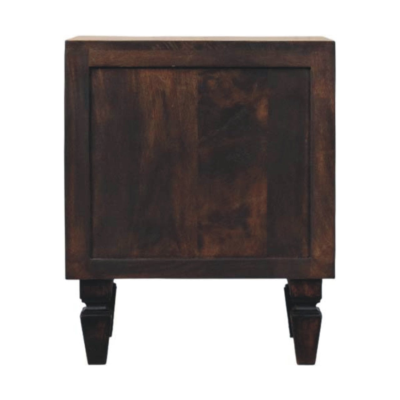 Handcrafted Belmont 2 Drawer Nightstand - Solid Mango Wood Bedside Table for Bedroom - product view 9 showing handcrafted...