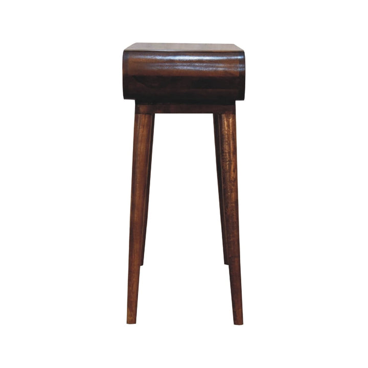 Nordic Amaya Style Console Table - Solid Mango Wood Hallway Console for Entryway - product view 8 showing handcrafted...