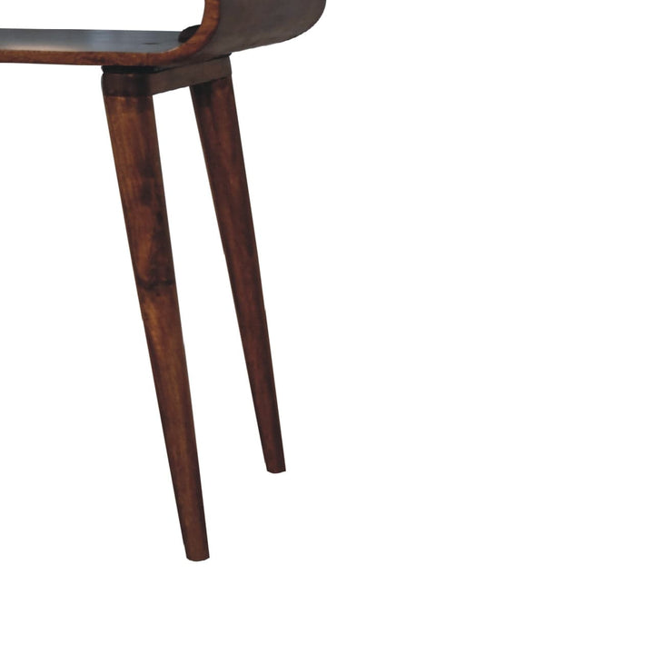 Nordic Amaya Style Console Table - Solid Mango Wood Hallway Console for Entryway - product view 7 showing handcrafted...