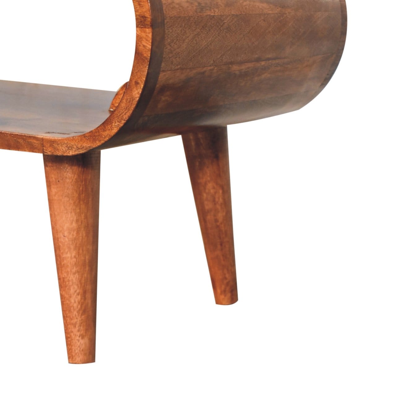 Nordic Amaya Style Honey Caramel Coffee Table - Solid Mango Wood Center Table for Living Room - product view 7 showing...