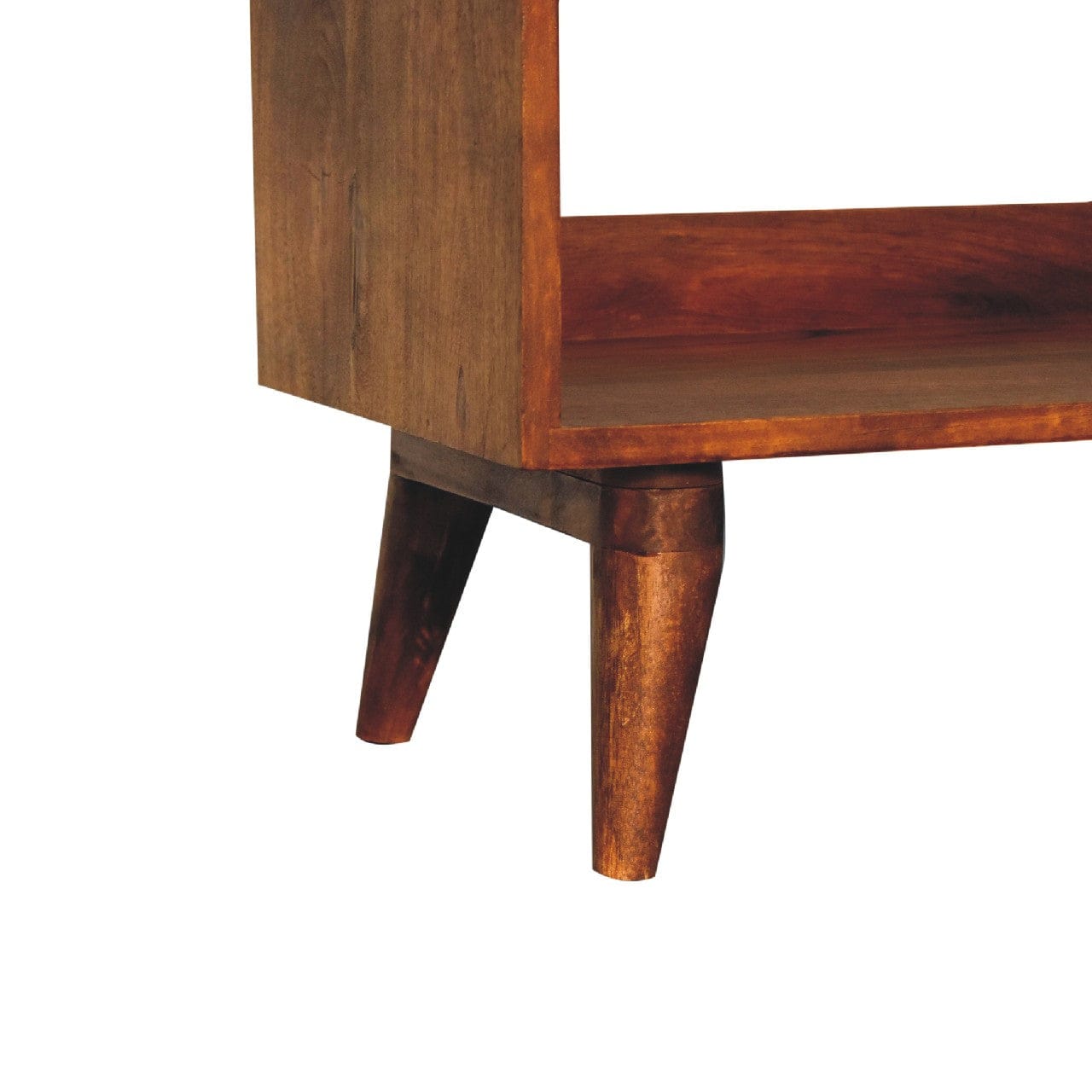 Nordic Boucle Storage Bench - Solid Mango Wood Seating Furniture for Entryway - product view 6 showing handcrafted solid...