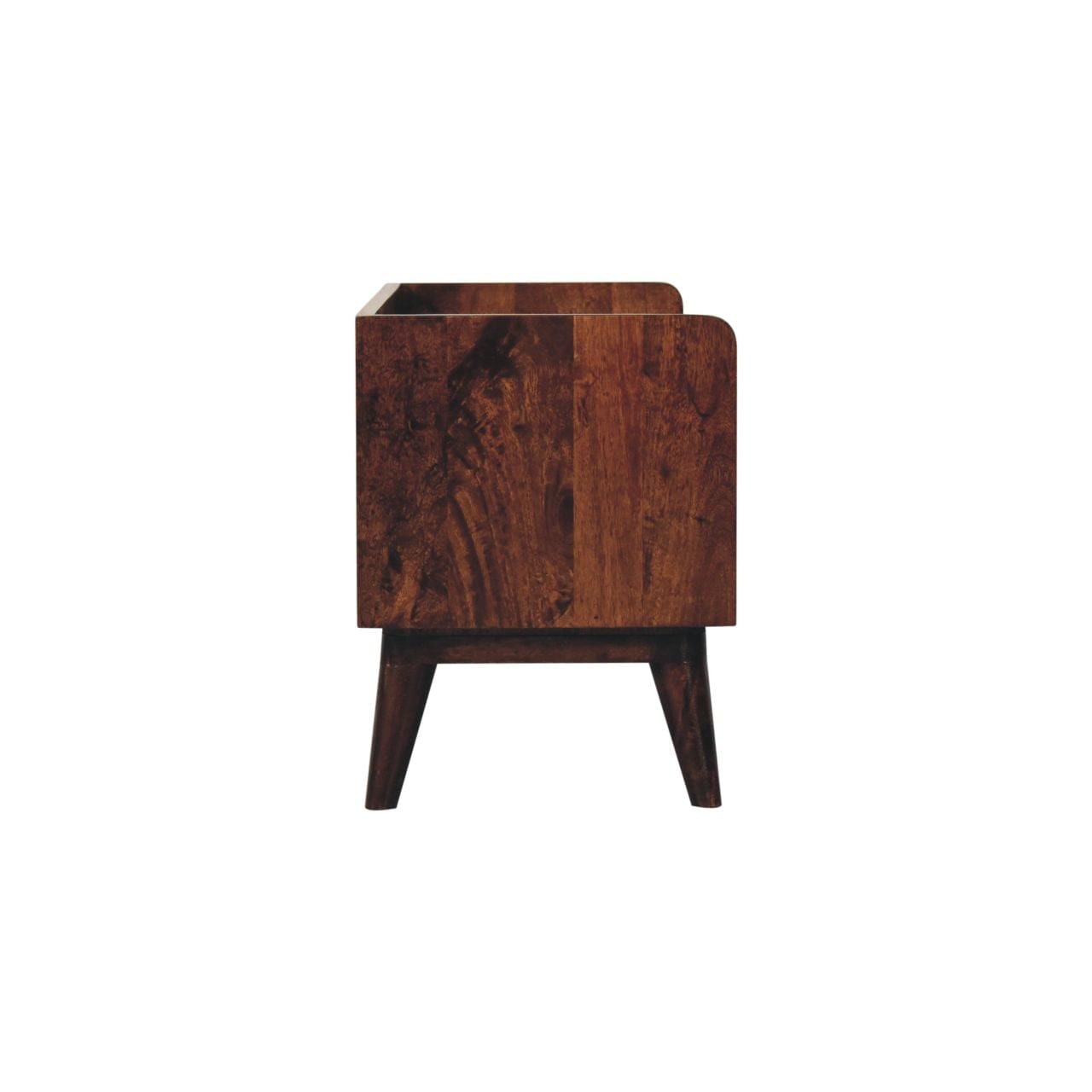 Nordic California Walnut Storage Bench - Solid Mango Wood Seating Furniture for Entryway - product view 9 showing...