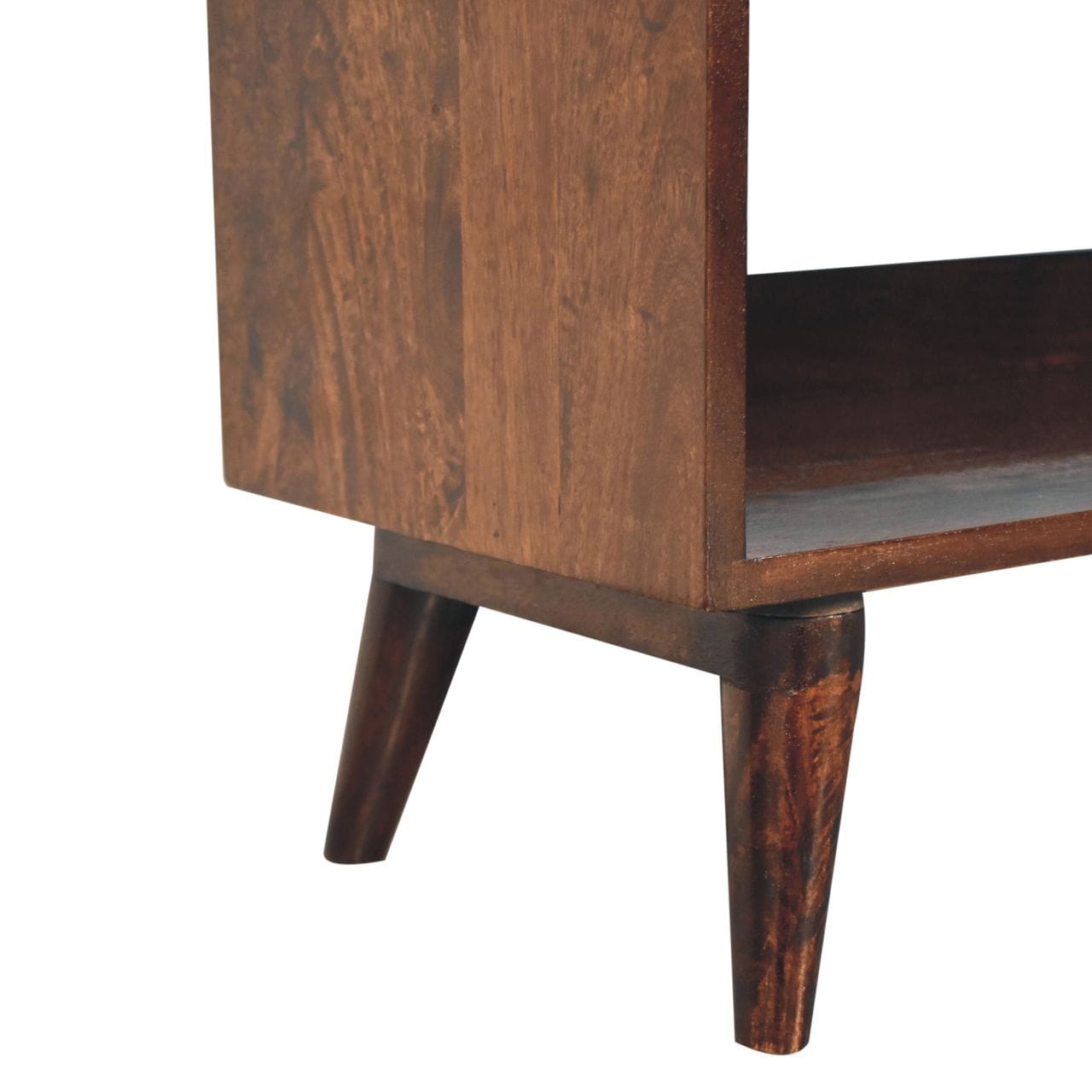 Nordic California Walnut Storage Bench - Solid Mango Wood Seating Furniture for Entryway - product view 8 showing...