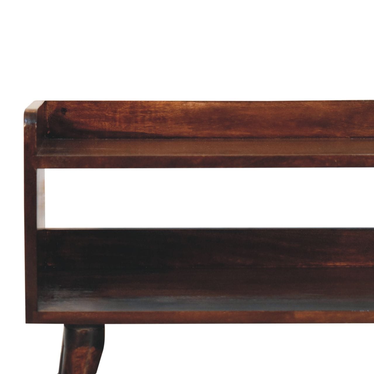 Nordic California Walnut Storage Bench - Solid Mango Wood Seating Furniture for Entryway - product view 5 showing...